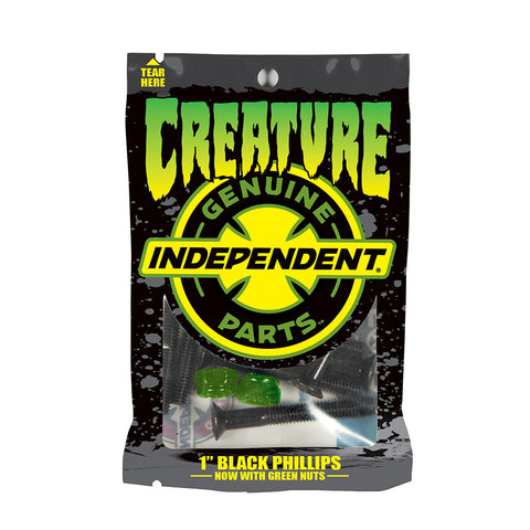 Creature CSFU Genuine Parts Phillips Hardware Black / Green 1"