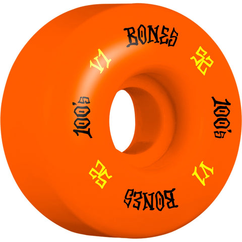 Bones 100's V1 Standard 52mm Wheels (Orange)