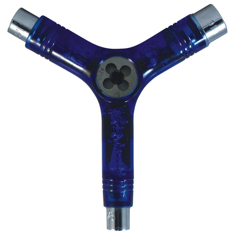 PIG Tri-Socket Skate Tool w/ Rethreader (Transparent Blue)