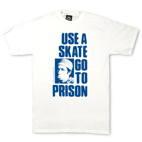THRASHER "Use A Skate Go To Prison" T-Shirt (White)