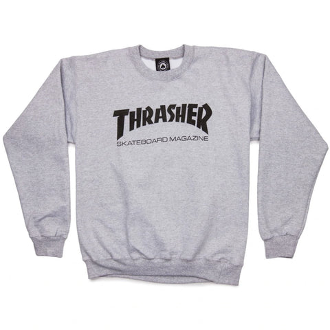 Thrasher Mag Logo Crew Neck Sweatshirt (Grey)