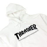 THRASHER "Mag Logo" Hooded Pullover Sweatshirt (White)