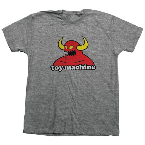 TOY MACHINE "Monster Logo" T-Shirt (Grey Heather)