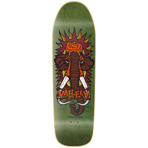 New Deal Vallely Mammoth Screen Print Skateboard Deck 9.5" (Green)