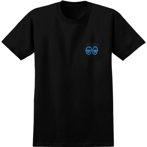 Krooked Pocket Eyes T-Shirt (Black/Blue)