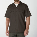 Dickies Short Sleeve Work Shirt (Dark Brown)