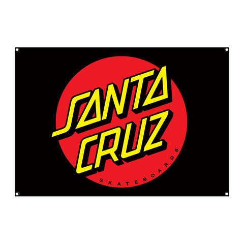 Santa Cruz Dot Flag Cloth Banner (Black) 32" x 46"