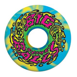 Santa Cruz Slime Balls Big Balls 65mm 97A Wheels (Blue / Yellow Swirl)