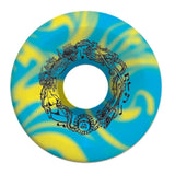 Santa Cruz Slime Balls Big Balls 65mm 97A Wheels (Blue / Yellow Swirl)