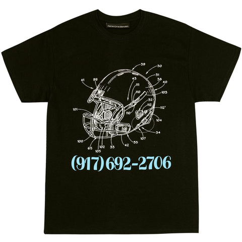 Call Me 917 Football T-Shirt (Black)