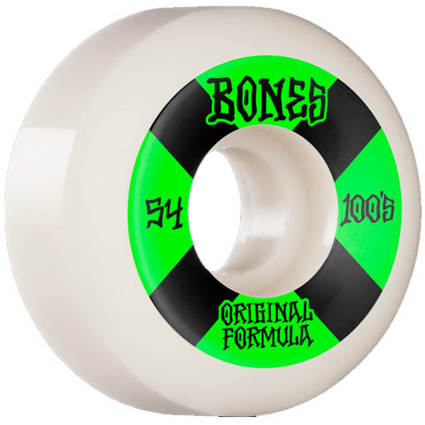 Bones 100's V5 Sidecut 54mm Wheels (White)