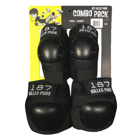 187 Combo Pack Pads Black (Knee/Elbow)