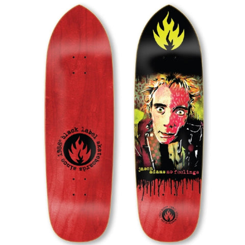 Black Label Adams No Feelings Punk Point Deck 9.5" x 32.75" (Red Stain)