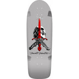 Powell Peralta Ray Rodriguez OG Skull and Sword Skateboard Deck Silver - 10"