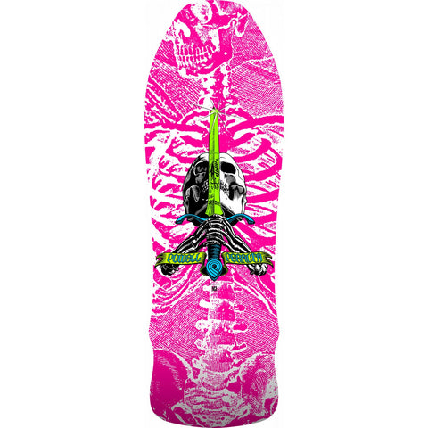 Powell Peralta GeeGah Skull and Sword Reissue Deck (Hot Pink) 9.75"