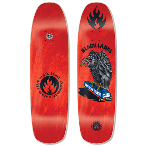 Black Label Vulture Curb Club Deck (Red Stain) 8.88" x 32.25"