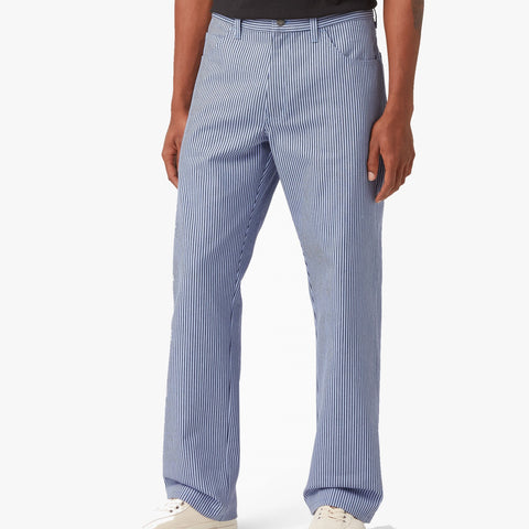 Dickies Regular Fit Hickory Stripe Carpenter Pants (Purple)