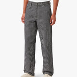 Dickies Regular Fit Hickory Stripe Carpenter Pants (White)