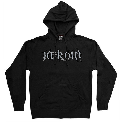 Heroin Video City Skull Hooded Pullover Sweatshirt (Black)