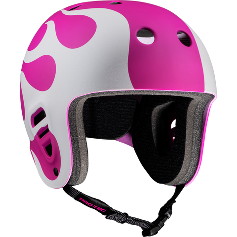 Pro-Tec Gonz Full Cut Flame Helmet (Pink/White)