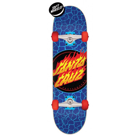 Santa Cruz Flame Dot Micro Skateboard Complete 7.50in x 28.25in