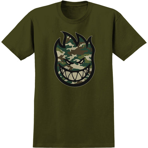 Spitfire Bighead Camo Fill T-Shirt (Military Green)