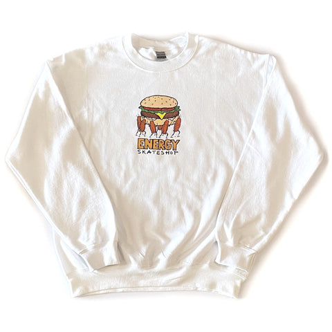 Energy x Skate Shop Day Roach Burger Crewneck Sweatshirt (White)