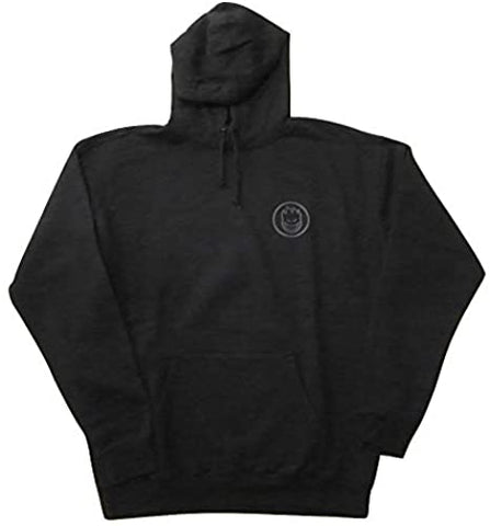 Spitfire Classic Swirl Hooded Sweatshirt (Black/Black)