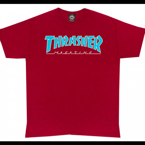 THRASHER "Outlined" T-Shirt (Cardinal)