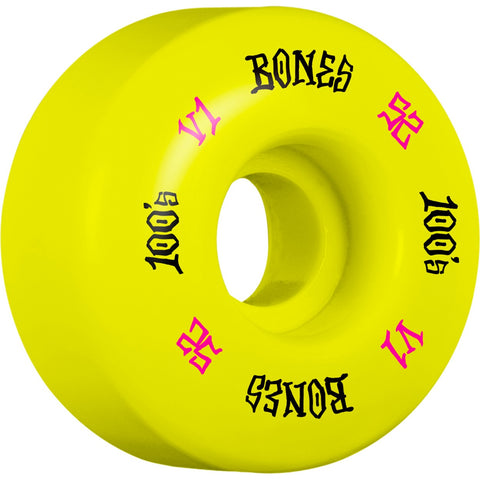 Bones 100's V1 Standard 52mm Wheels (Yellow)