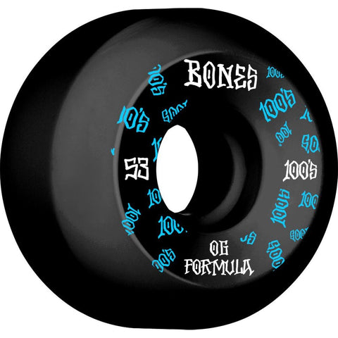 Bones 100's V5 Sidecut 53mm Wheels (Black)