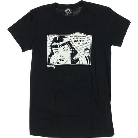 THRASHER "Boyfriend" Girls T-Shirt (Black)