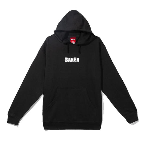Baker Brand Logo Hooded Pullover Sweatshirt (Black)