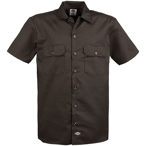 Dickies Short Sleeve Work Shirt (Dark Brown)