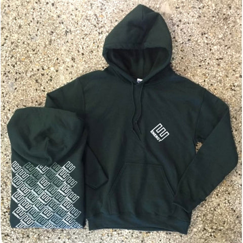 ENERGY SKATE SHOP "Enron" Hooded Pullover Sweatshirt (Forest Green)