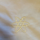 ENERGY SKATE SHOP "Atom" Embroidered Logo Polo Shirt (White / Eggshell)