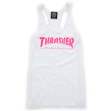 THRASHER "Magazine Logo" Girls Racerback Tank (White)
