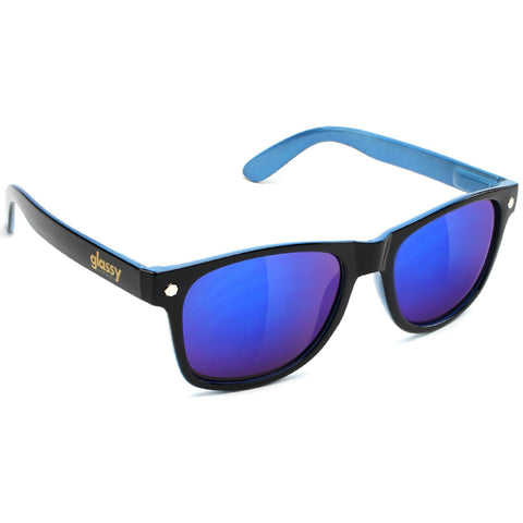 GLASSY "Leonard" Sunglasses (Black / Blue / Blue Mirror)