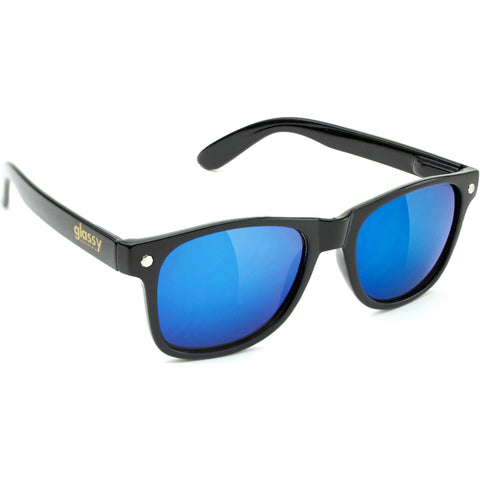 GLASSY "Leonard" Sunglasses (Black / Blue Mirror)