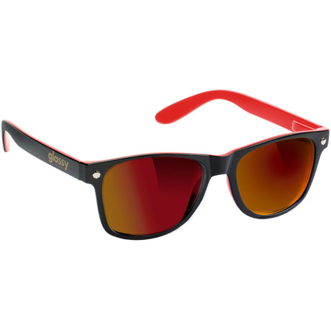 GLASSY "Leonard" Sunglasses (Black / Red / Red Mirror)