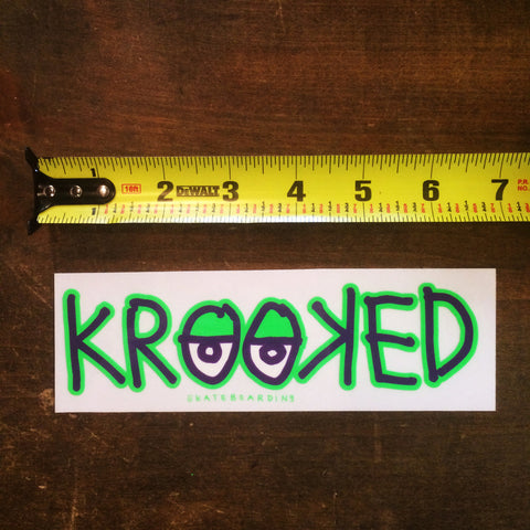 KROOKED Logo Sticker (2.25" x 7")