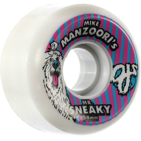 OJ Manzoori "Mr. Sneaky Keyframe" Wheels (White): 54mm / 87A