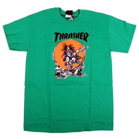 THRASHER "Outlaw" Pushead T-Shirt (Kelly Green)