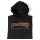 Thrasher Outlined Hooded Pullover Sweatshirt (Black/Orange)