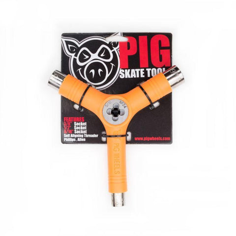 Pig Tri-Socket Threader Skate Tool (Orange)