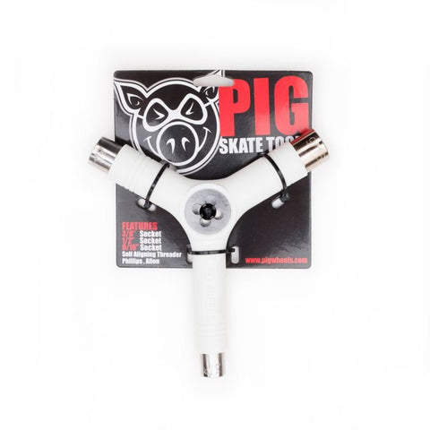 Pig Tri-Socket Threader Skate Tool (White)