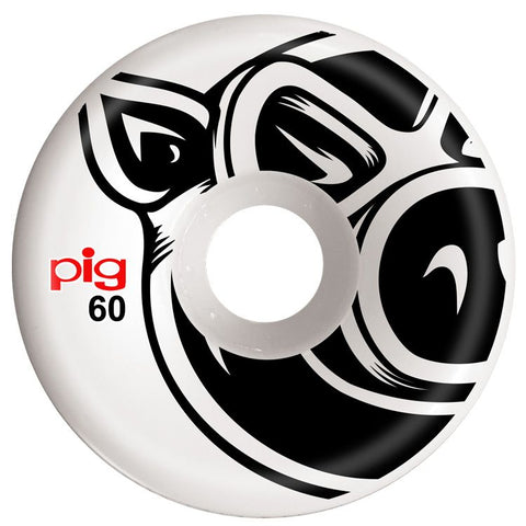 Pig Head Conical Natural 60mm 101A Wheels (White)