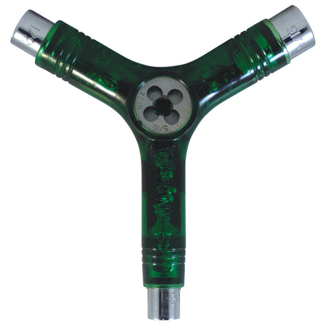 PIG Tri-Socket Skate Tool w/ Rethreader (Transparent Green)
