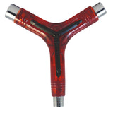 PIG Tri-Socket Skate Tool w/ Rethreader (Transparent Red)