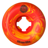 Santa Cruz Slime Balls Speed Balls Jeremy Fish Burger 56mm 99A Wheels (Red/Yellow Swirl)